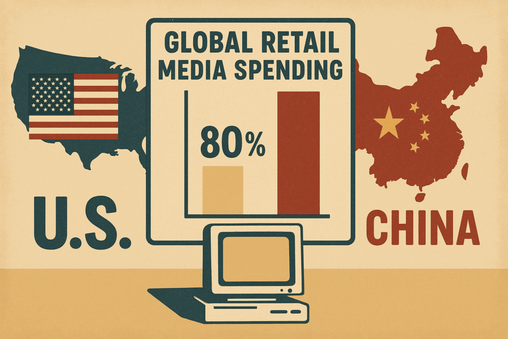 China and US Account for Over 80% of Global Retail Media Spend, eMarketer Forecast Shows